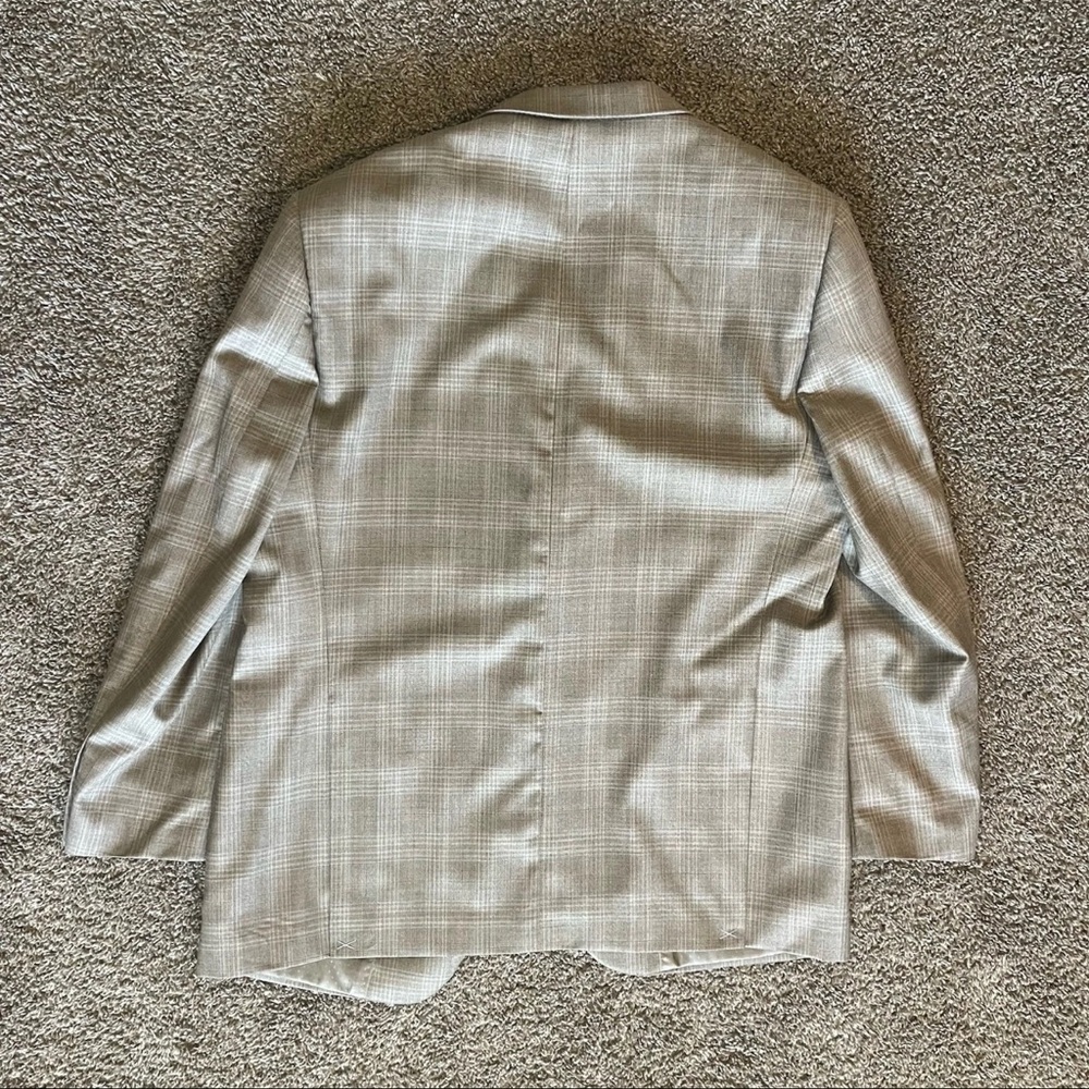 Mantoni 100% Virgin Wool Super 140s Jacket Coat Blazer 44R Crème Tan Brown BNWT - Picture 7 of 7